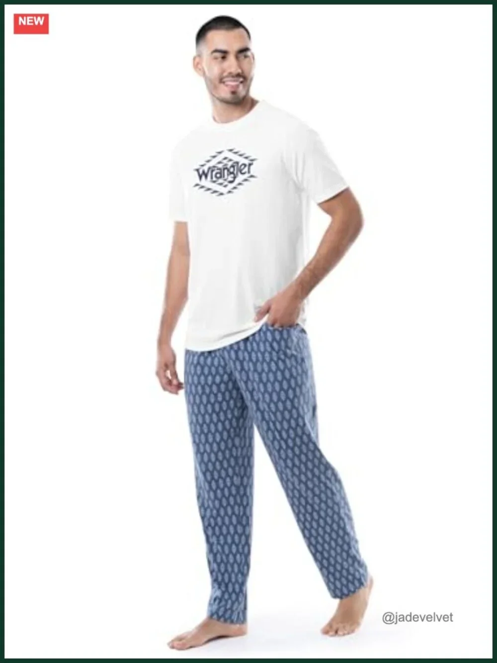Relaxed Fit Cotton Blend Pajama Sleep Set with 6 Pockets